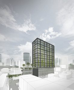 TROPICAL FOYER EXTERIOR PERSPECTIVE