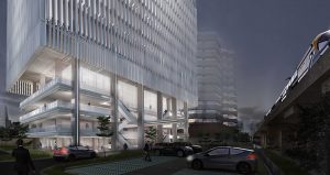 WHITE TENUN TOWER EXTERIOR PERSPECTIVE ENTRANCE