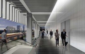 WHITE TENUN TOWER INTERIOR PERSPECTIVE PODIUM