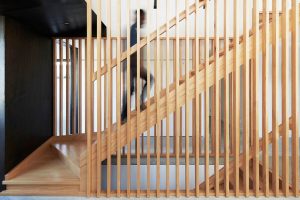 HOUSE WITH TURRET PHOTO STAIRS BATTENS