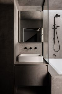 PERFORATED MEZZANINE PHOTO DOWNSTAIRS BATH VANITY