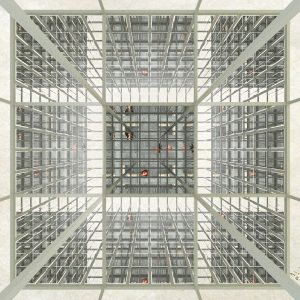 PAVILION OF REFLECTION LOOKING UP